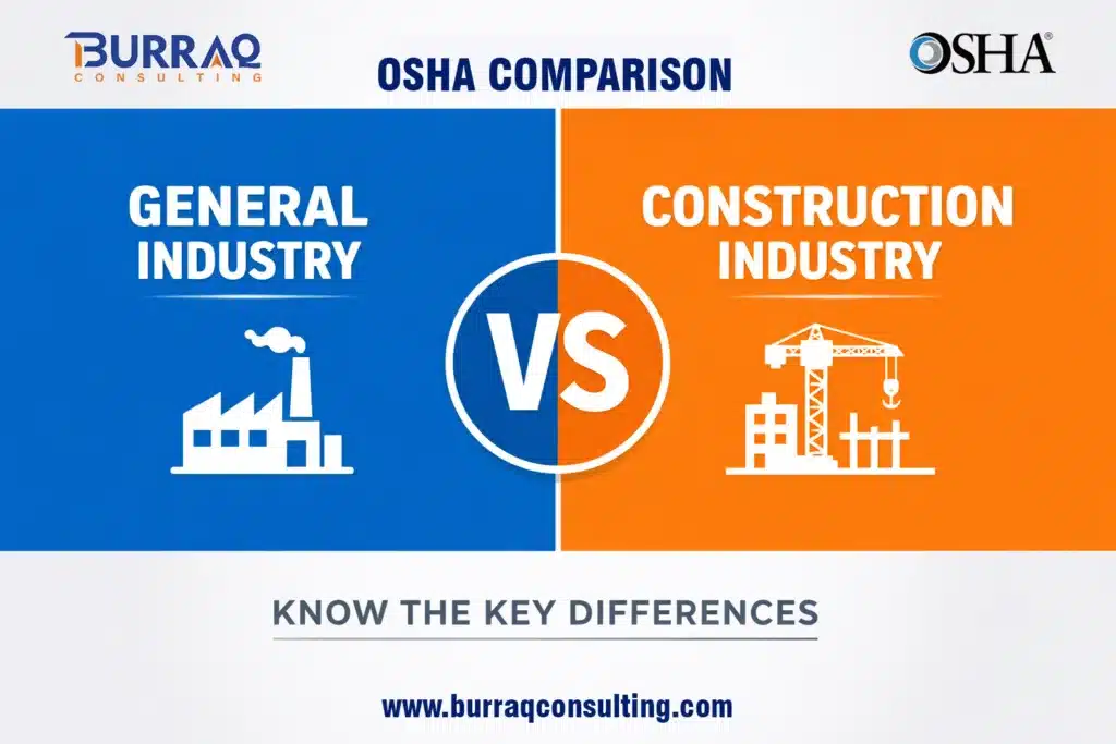 Difference between OSHA General Industry and OSHA Construction Industry